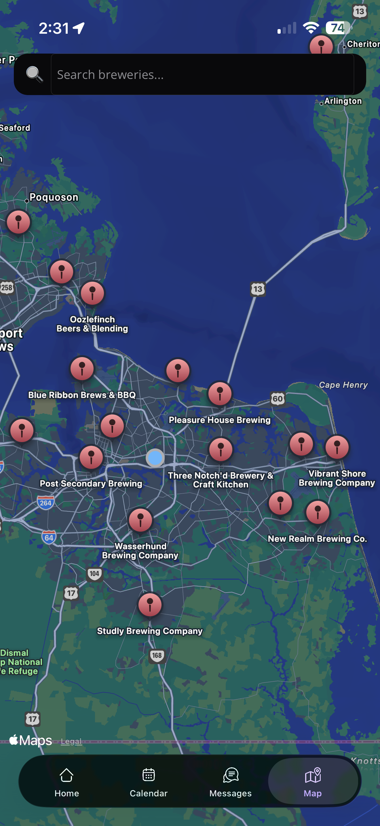 HopWire map dashboard